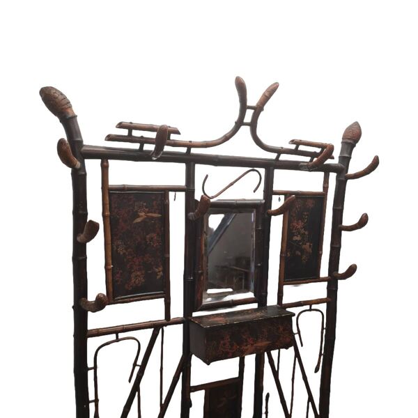 Porte-manteau sur pied français de style japonais, début des années 1900
