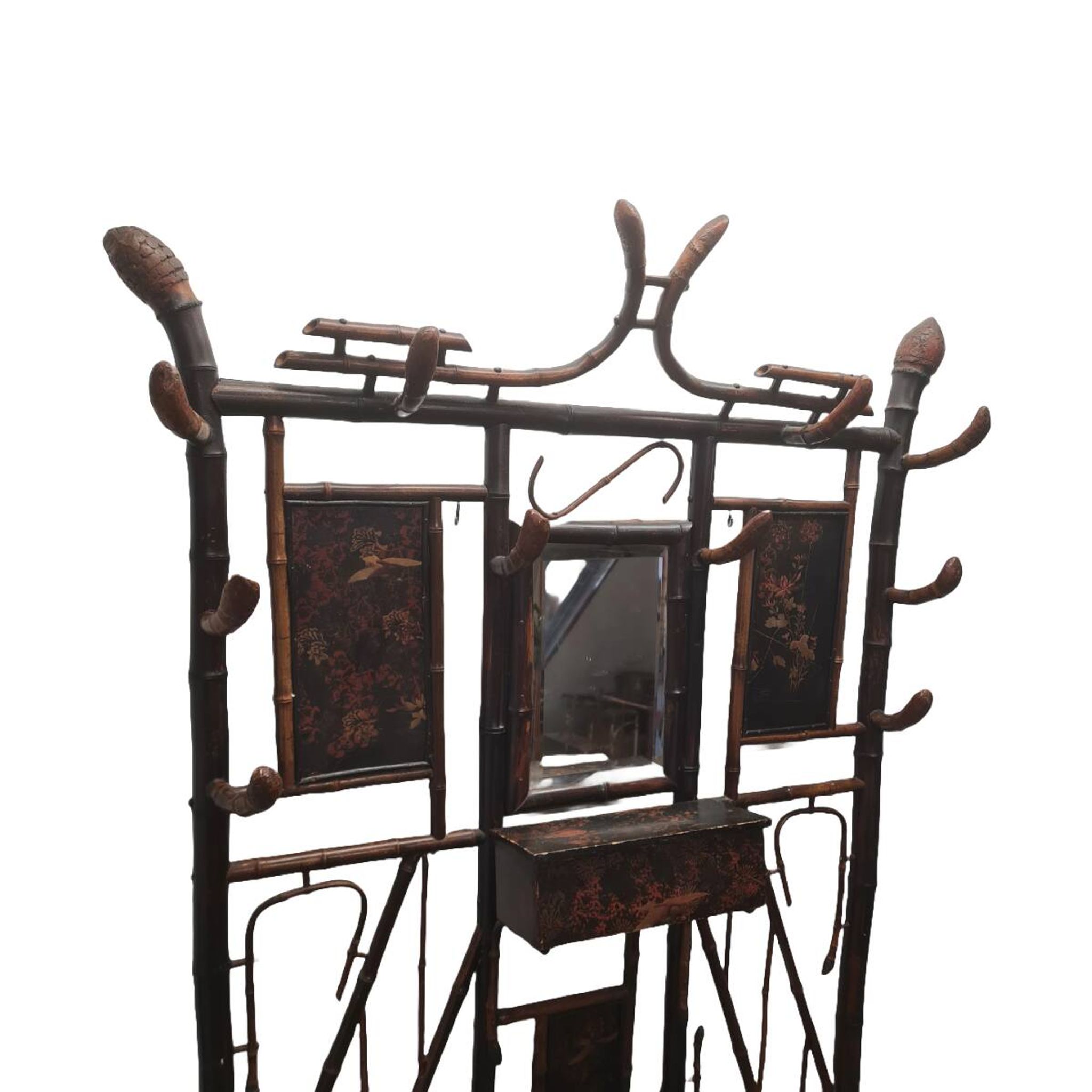 French Standing Coat Rack In Japanese Style, early 1900s