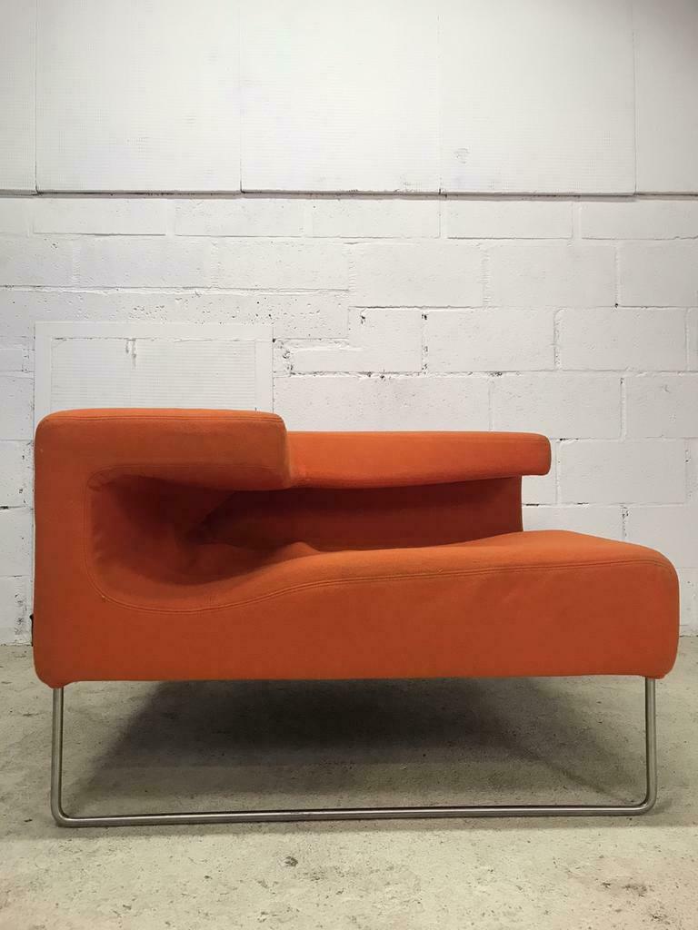vintage orange armchair / single seat / club seat