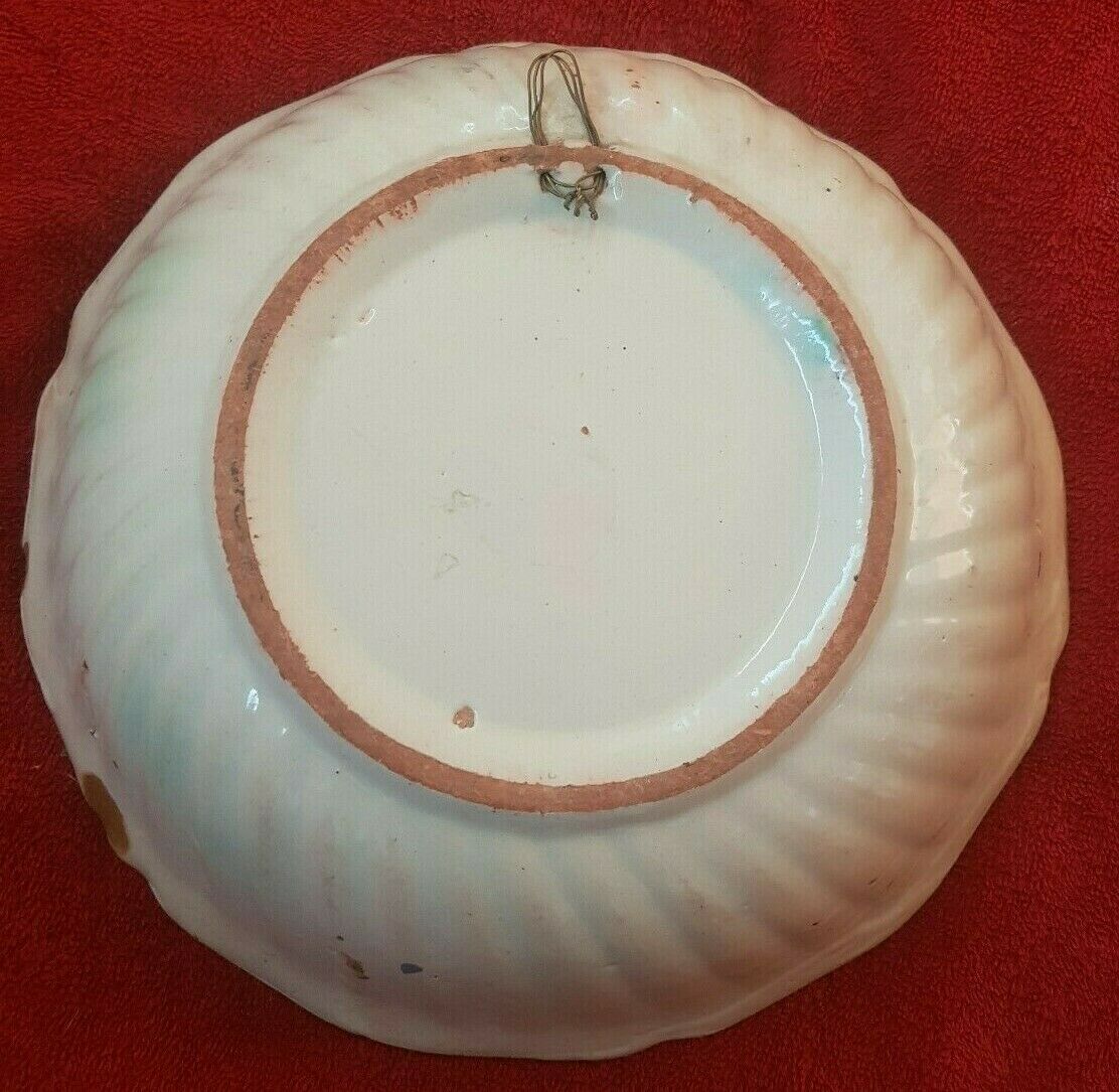 Large dish salad bowl painted hand Jatte Nevers 18th-XIXth