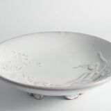 Art Deco White Earthenware Mermaid Bowl "300" by Mari Simmulson for Upsala-Ekeby