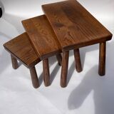 Dutch brutalist nesting tables 1970s
