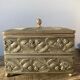 Metal jewelry box decorated with foliage and flowers art nouveau 1920