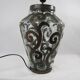 Living room lamp, wrought iron and blown glass