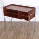 Vintage Scandinavian console in teak and chrome from the 1970s.