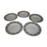 Lot of 5 Badonviller model Quiberon hollow plates