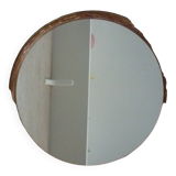 Miroir ovale bois doré ancien