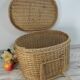 Woven wicker basket rustic vintage