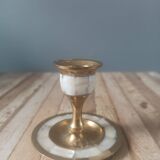 Cellar rat candle holder in brass and mother-of-pearl