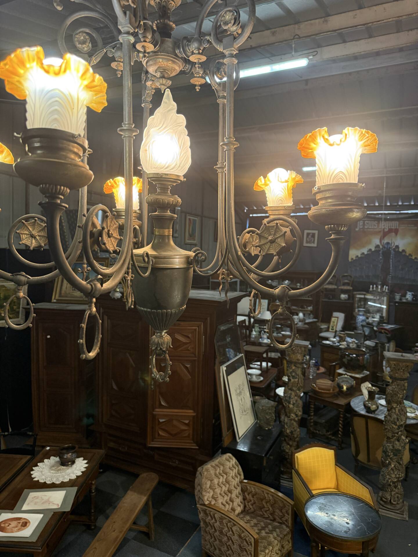 Lustre Napoléon III 6 feux