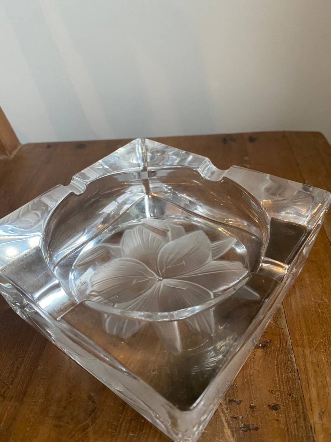 Durand crystal ashtray