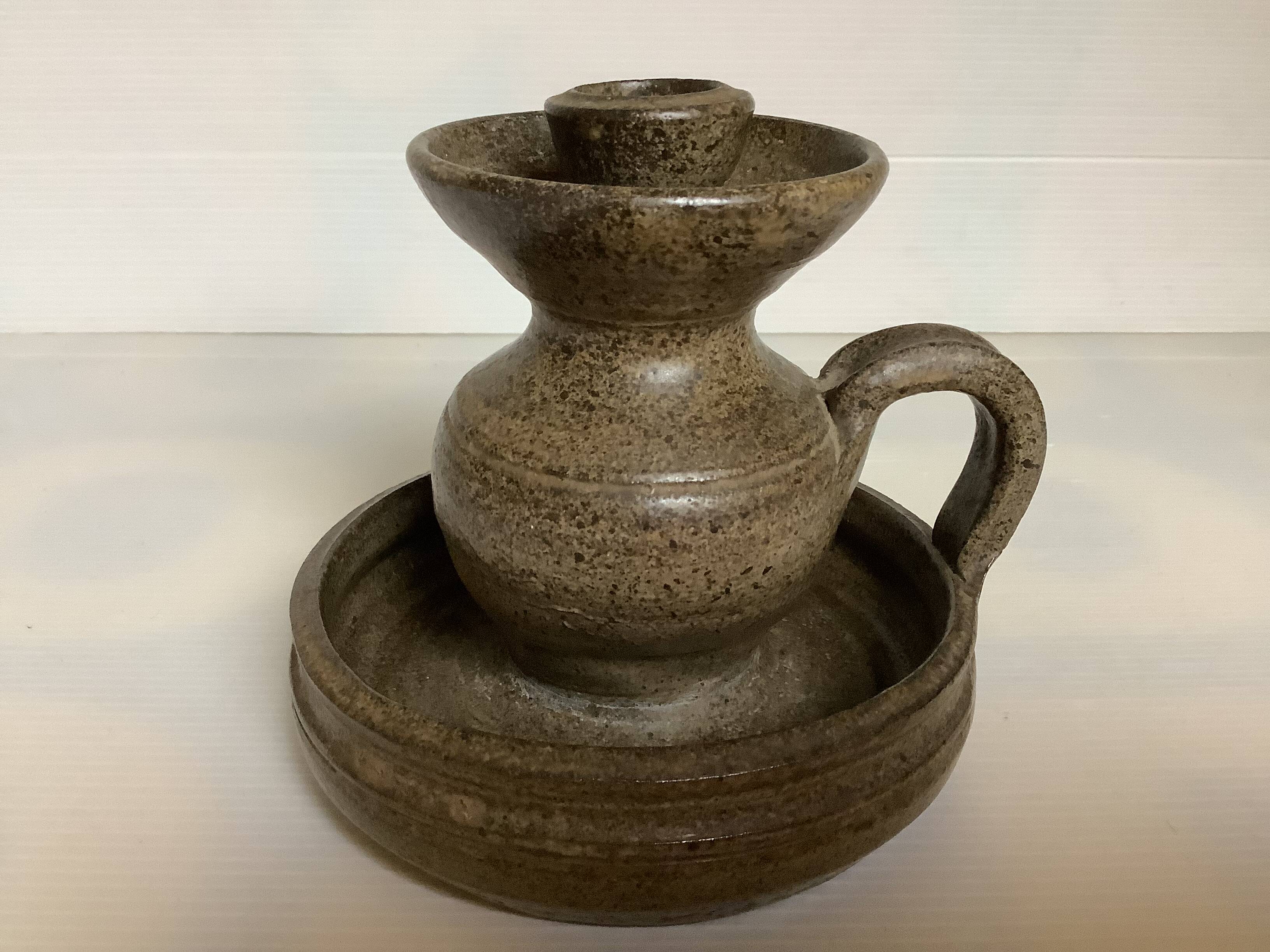 Handmade candle holder van gompel ceramist