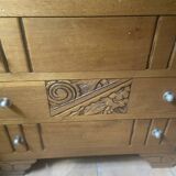 Old Art Deco period chest of drawers in oak