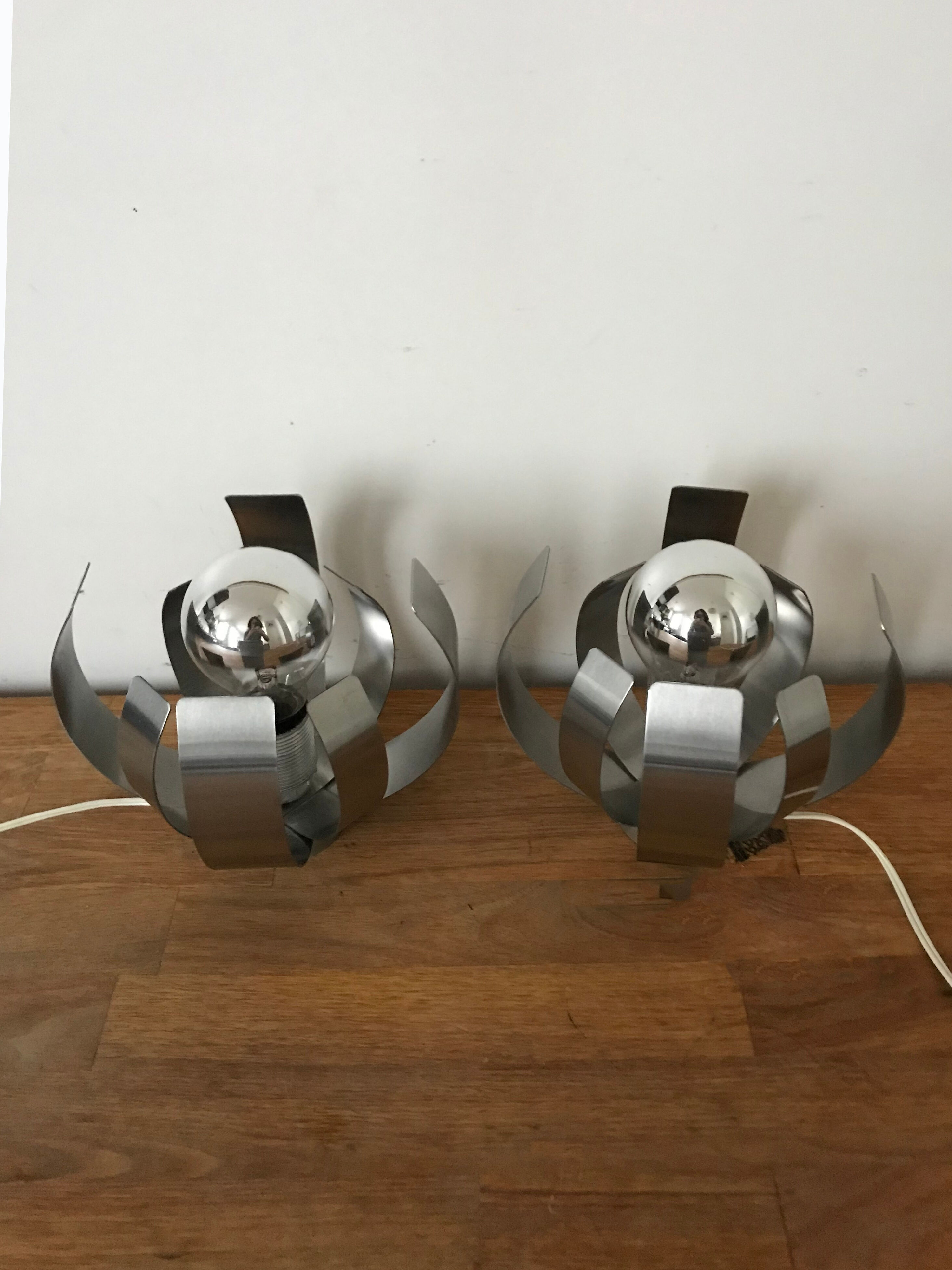 Set of two Oxar lamps "Flower of Light" by Jocelyn Trocmé