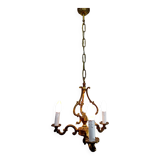 3-light bronze chandelier