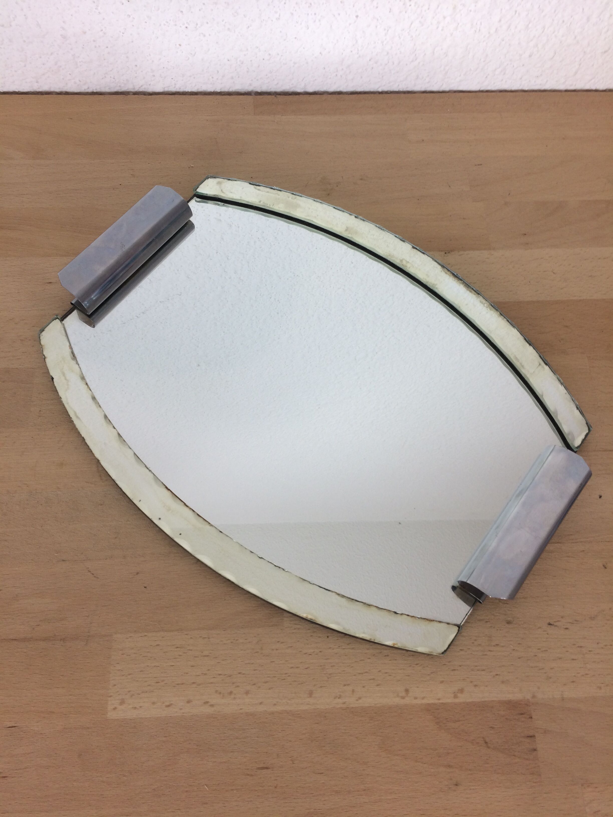 Glass mirror tray 33x25cm