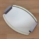 Plateau miroir en verre taillé 33x25cm