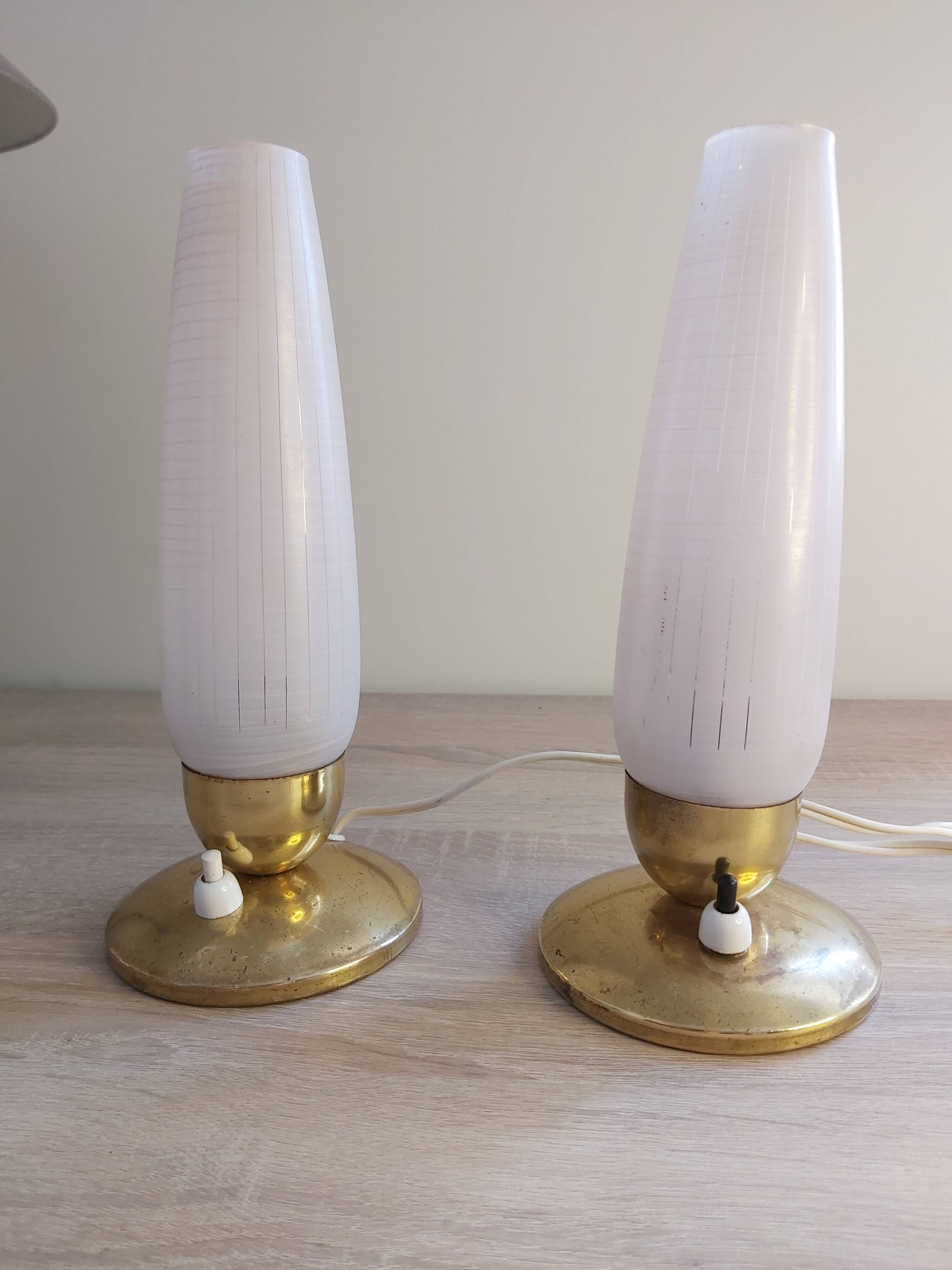 A pair of bedside lamps, 1960s.