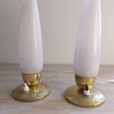 A pair of bedside lamps, 1960s.