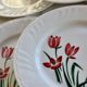 6 vintage dessert plates Badonviller model Crocus