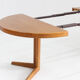 Vintage Danish round extendable dining table teak by Bramin 1960s
