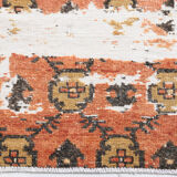Geometric pattern turkish runner rug 350x85cm