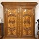 Large Baroque Wardrobe, Oak & Walnut Marquetry, Germany, ca. 1780
