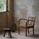 Modern Danish lounge chair in beech and paper cord, in the style of Frits Schlegel.