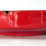 Cendrier en céramique Italy vintage rouge orange noir 1970 Bitossi pour Raymor