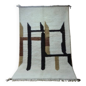 Tapis beni ouarin fait main traditionnelle taille 150 x 250 cm
