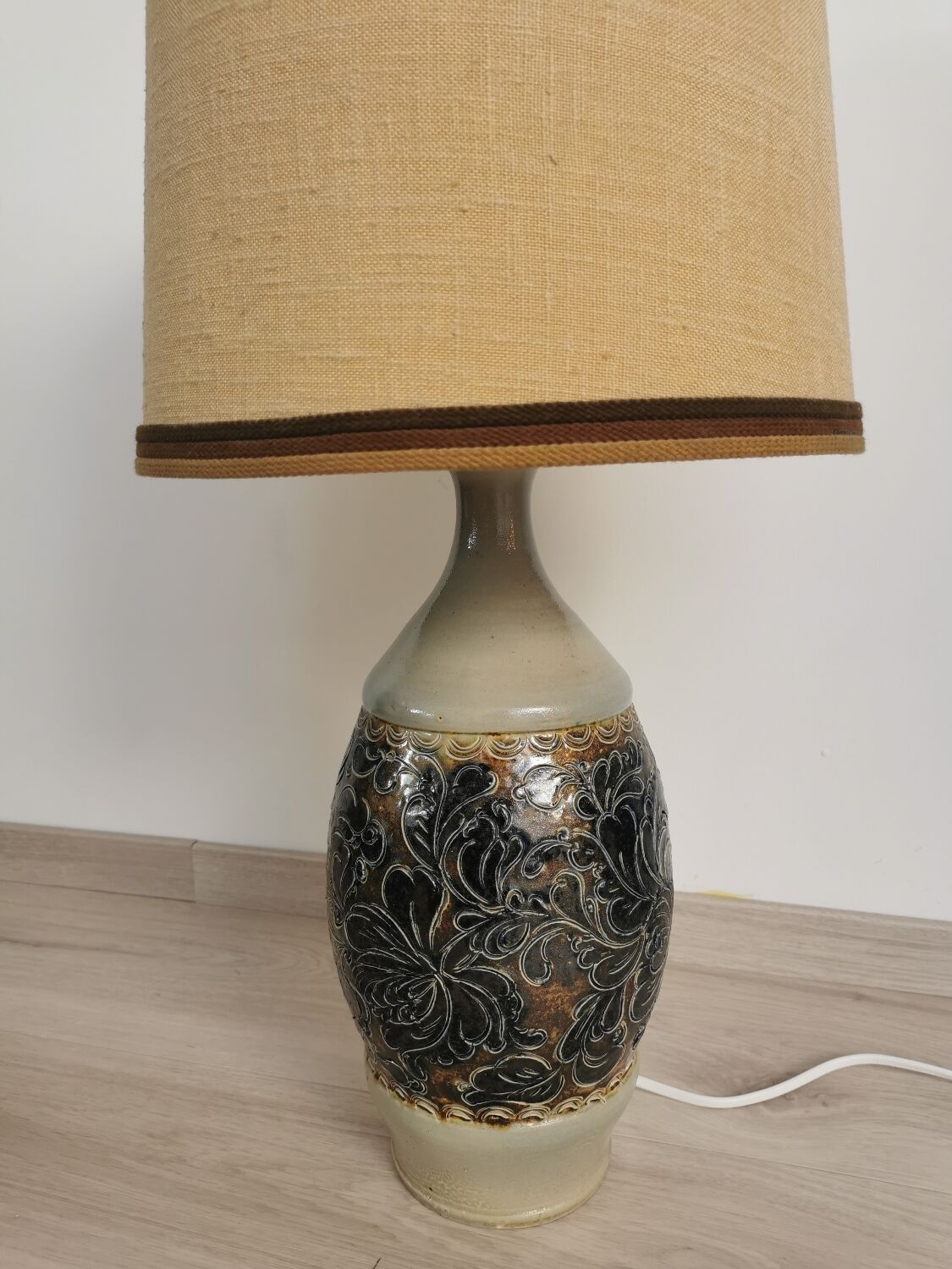 Lamp foot in stoneware Vintage Betschdorf Rémy fils