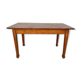 Table de ferme bistrot ancienne pieds trompette