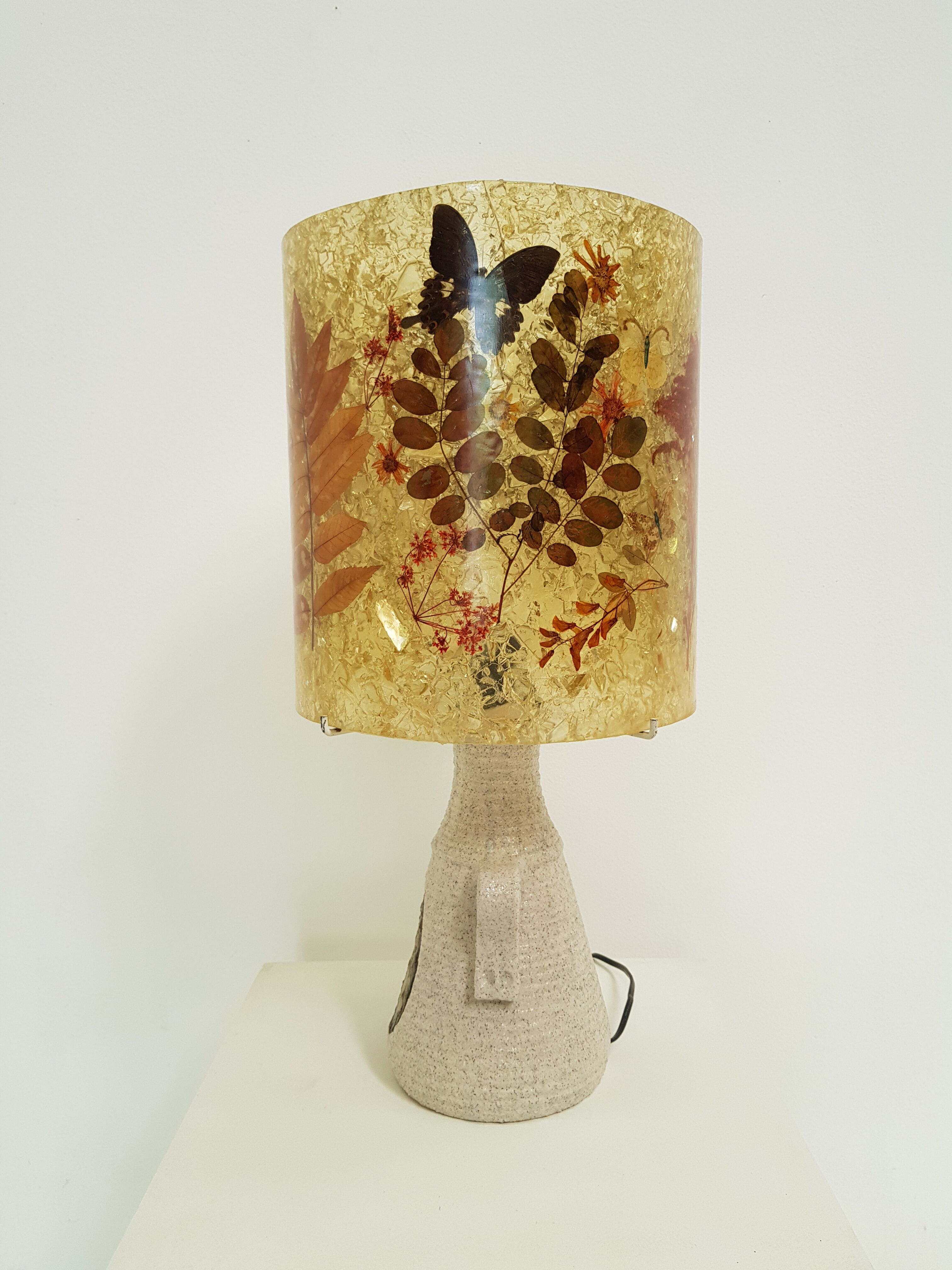 Vintage Accolay lamp in resin and ceramics