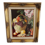 Still life painting on canvas