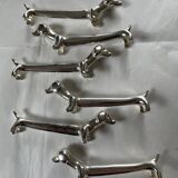 Vintage silver-plated dachshund knife rest