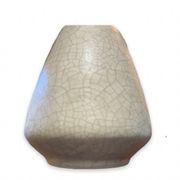 Vase pansu en céramique craquelée blanche art deco circa 1930