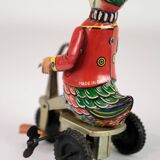 Circus Duck On Tricycle, Tin Toy Made By Schylling From China 1920s