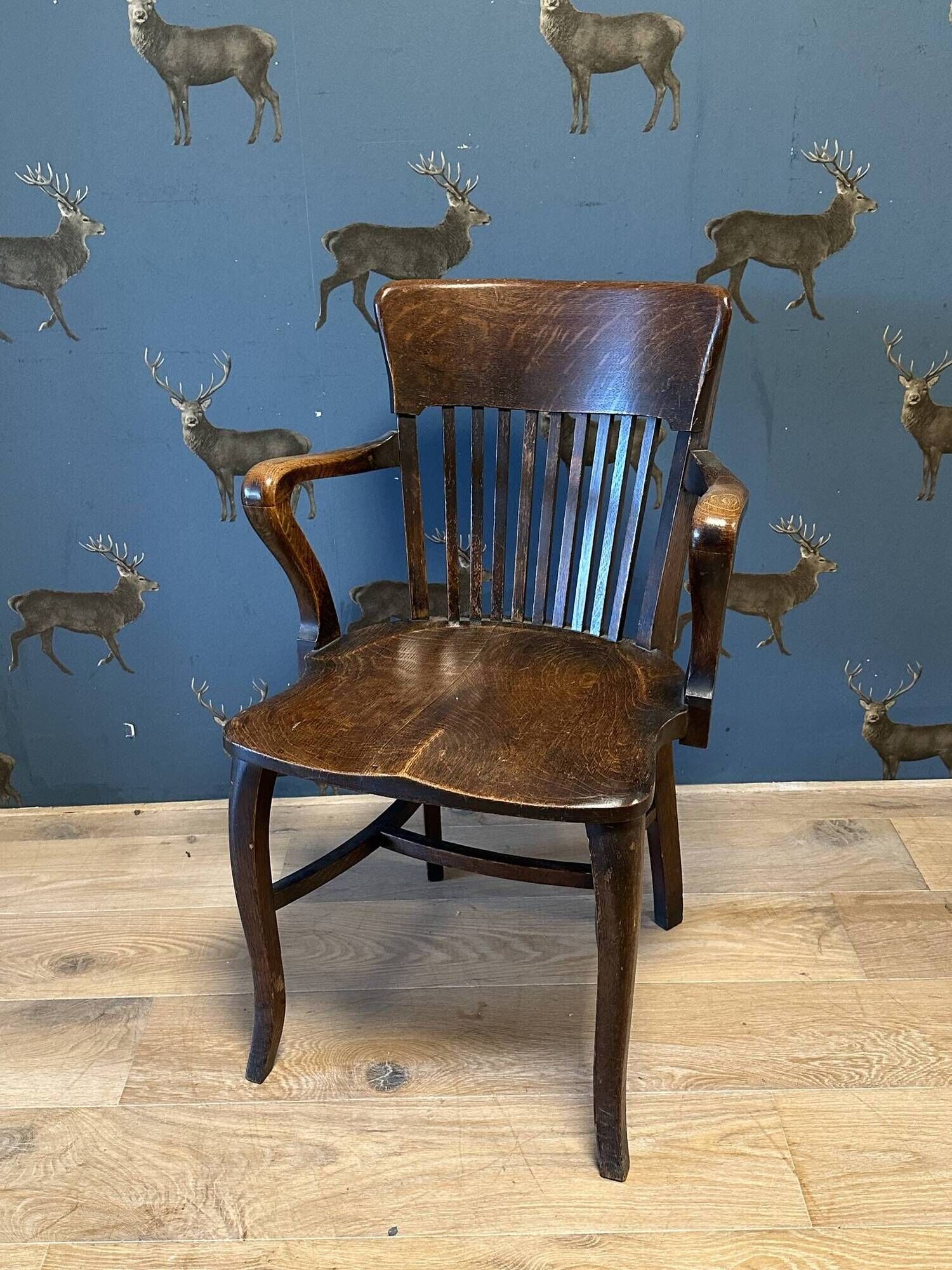 Oak vintage office chair