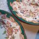 Set of 6 earthenware plates from Sarreguemines, Minton model 248.