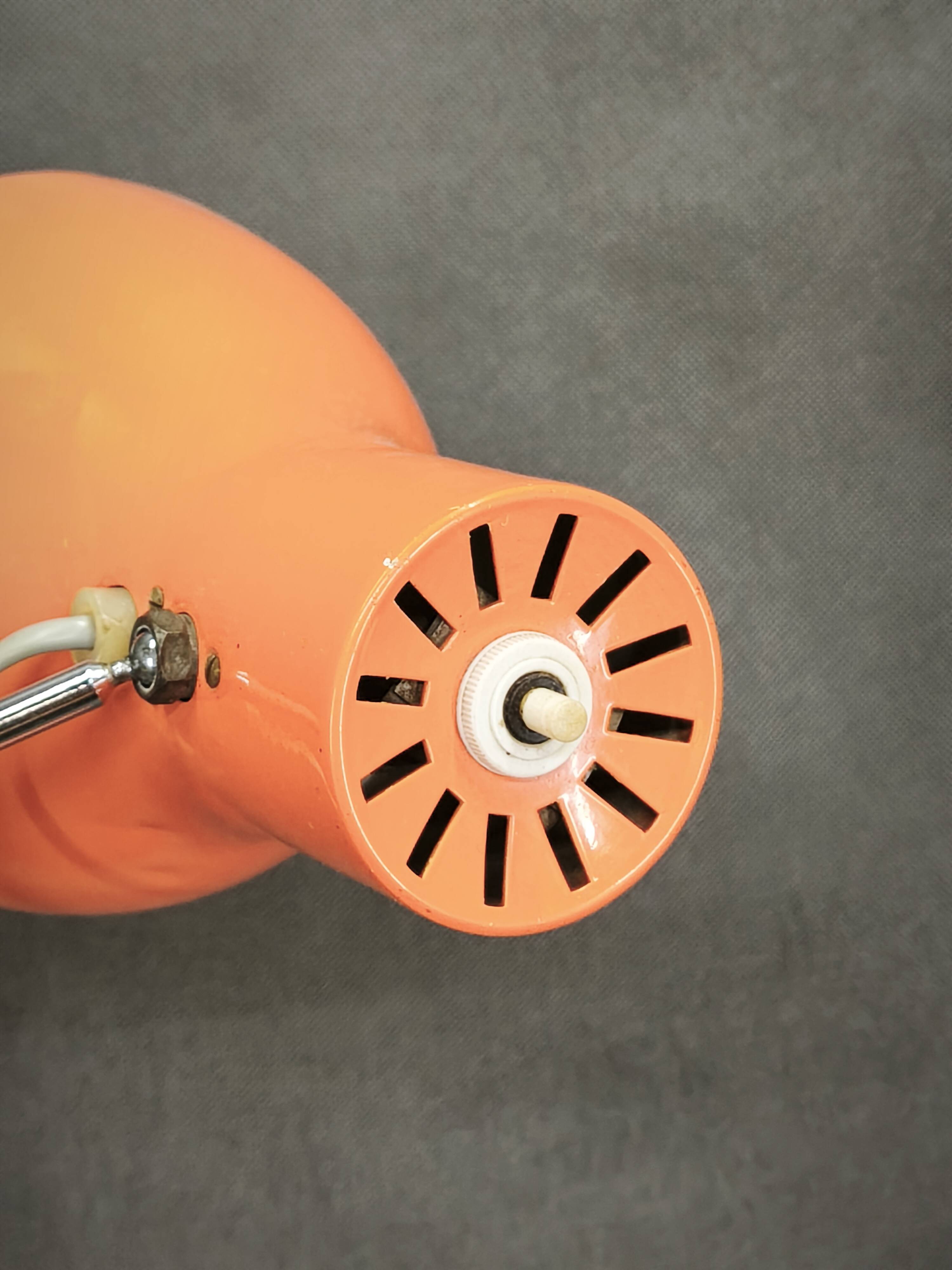 Josef Hůrka Orange Table Lamp for Napako, Czechoslovakia, 1960s