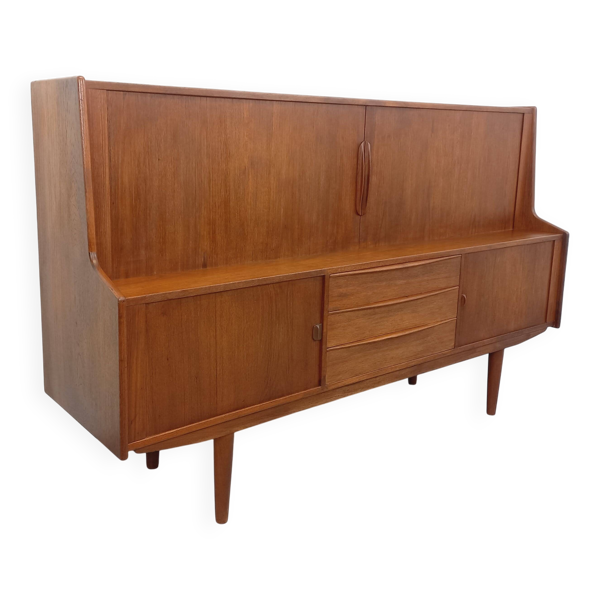 Enfilade mi-haute scandinave vintage Ib Kofod-Larsen pour Faarup en teck