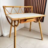 Vintage rattan side table