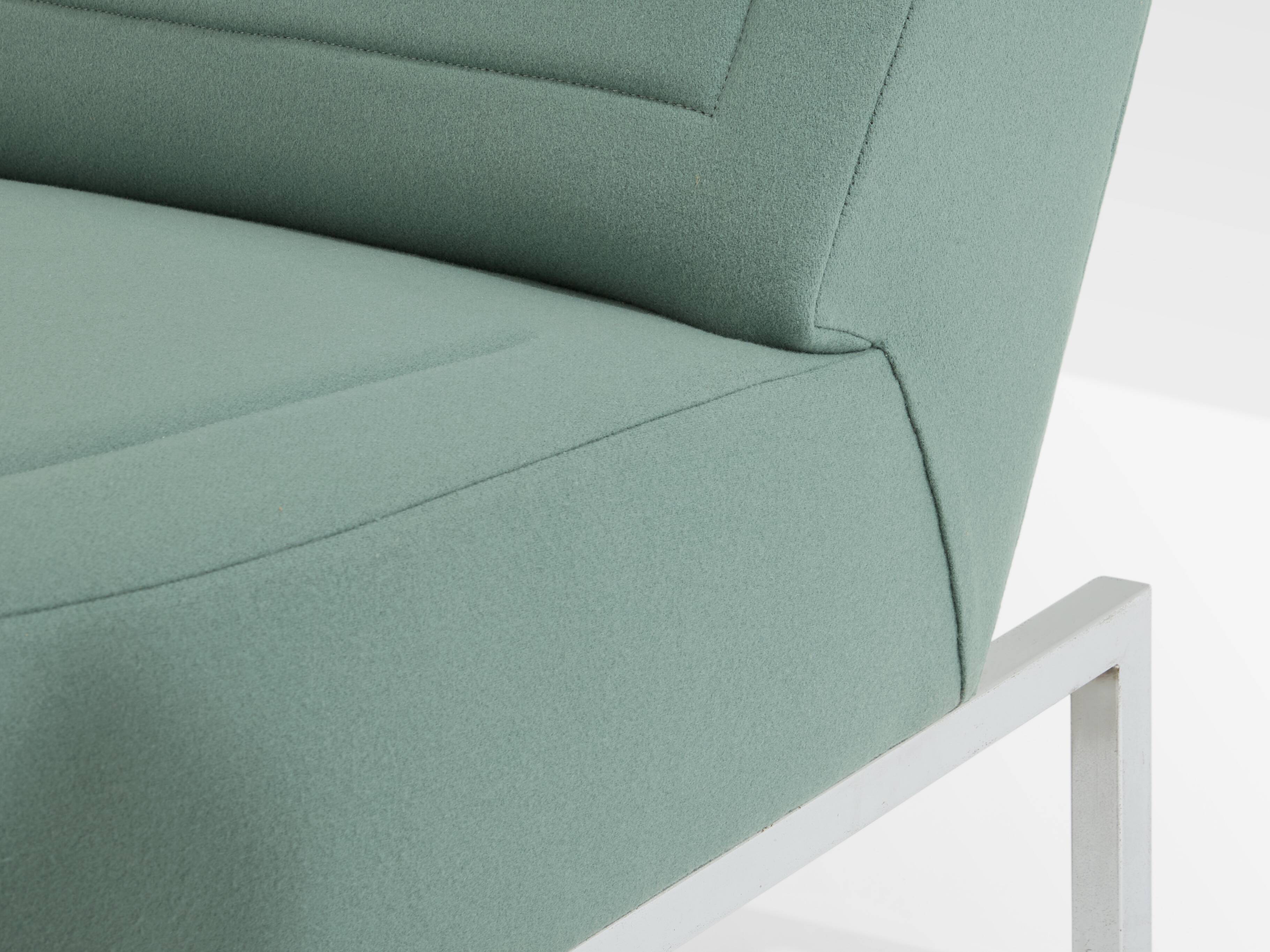 Pierre Paulin pair of CM236 satin chrome armchairs from 1960.