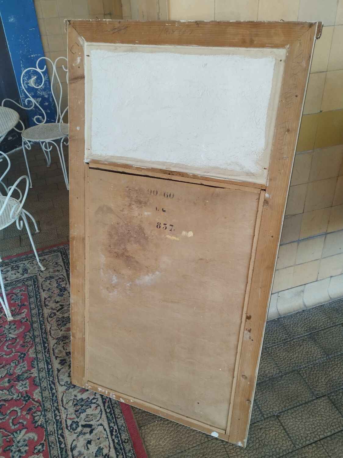 Antique trumeau mirror in Louis XVI style