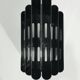 Large black magazine rack by Giotto Stoppino for Kartell, Italy 1970.