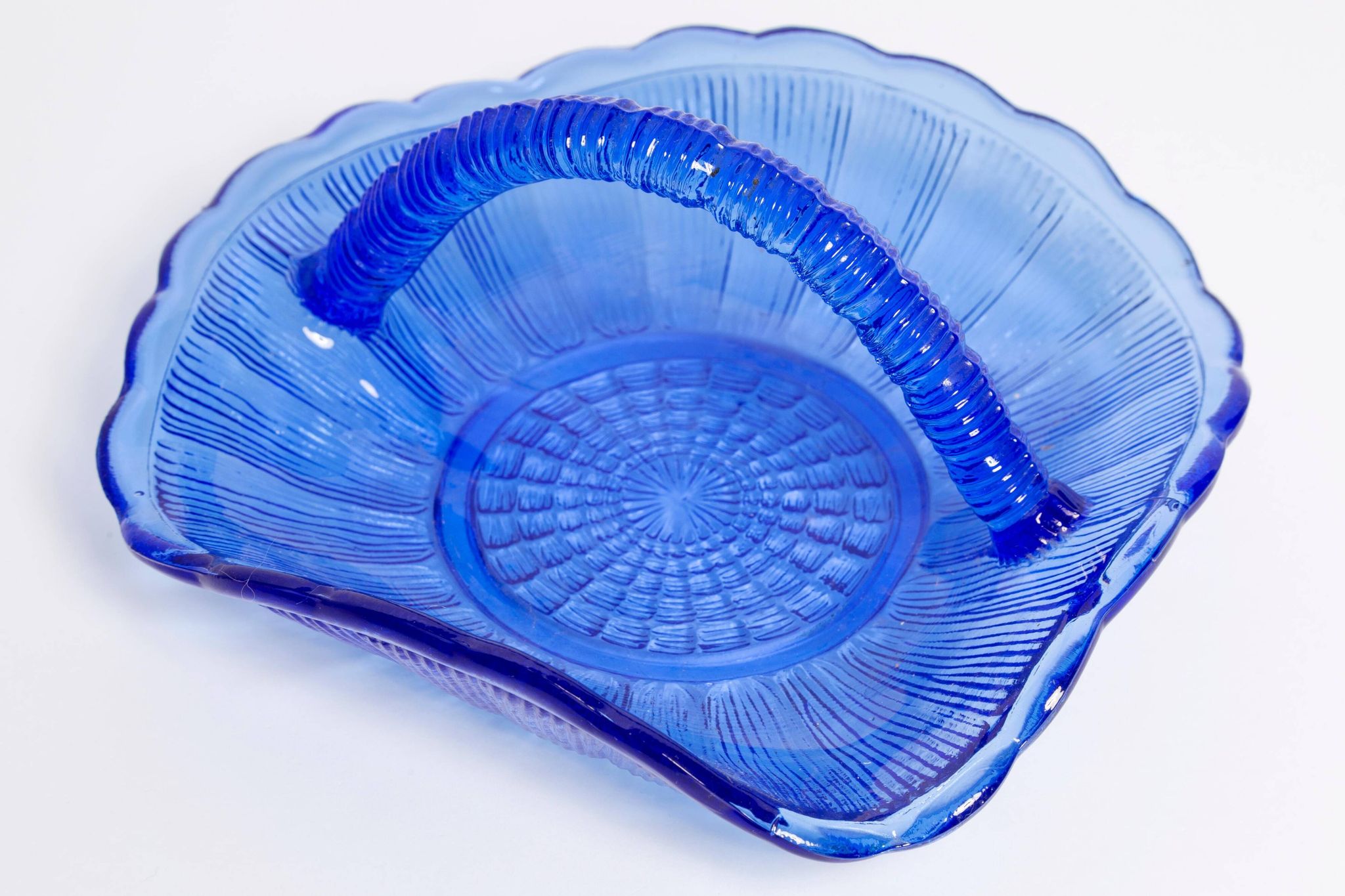 Vintage Blue Decorative Glass Bowl, Drost, Europe, 1960s