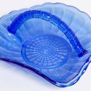 Vintage Blue Decorative Glass Bowl, Drost, Europe, 1960s