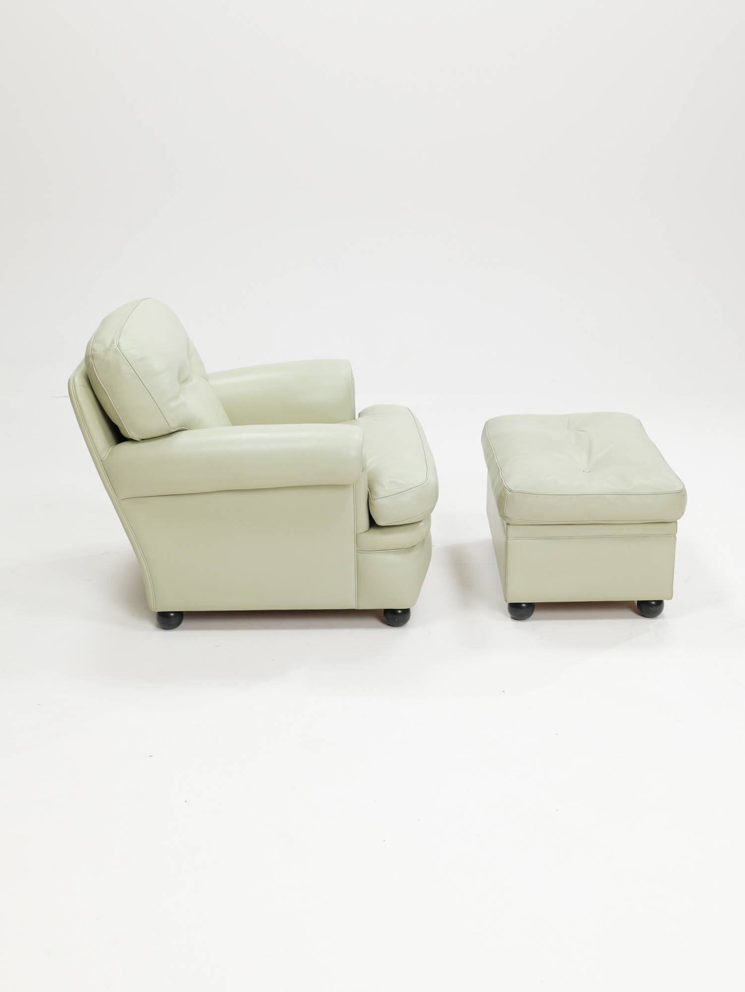 Poltrona Frau 'Dream B' armchair and ottoman, Italy, 1980s