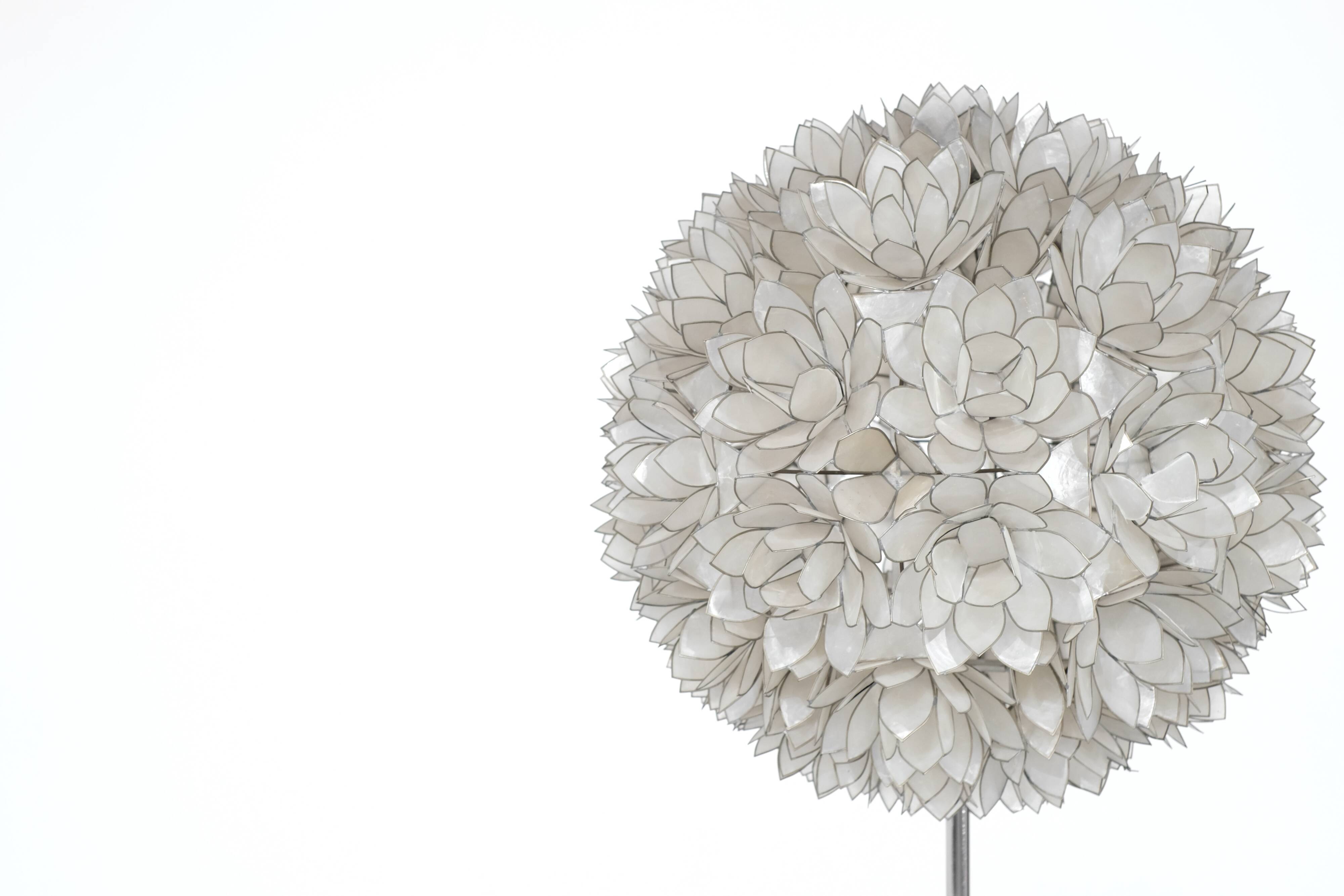 Mother-of-pearl floor lamp by Rausch, Germany, 1960s.