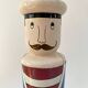 Large old wooden piggy bank / Sailor